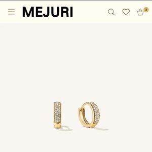 MEJURI Bold Pavé Diamond Huggie Hoops (Best Seller)